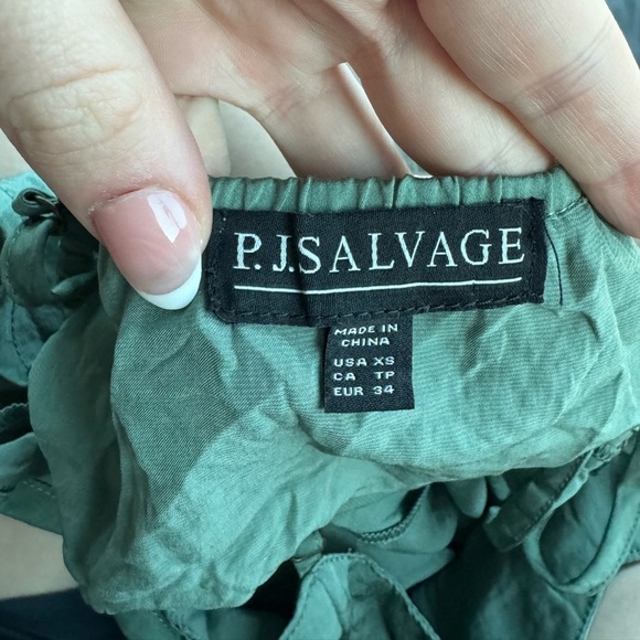 PJ Salvage Sister Satin Lounge Cami Sleep Top Pajama Tank sz XS Sage Green RZSSC - Picture 3 of 4